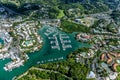 Aerial view of Marina Bas-du-Fort, Pointe-ÃÂ -Pitre, Grande-Terre, Guadeloupe, Caribbean Royalty Free Stock Photo